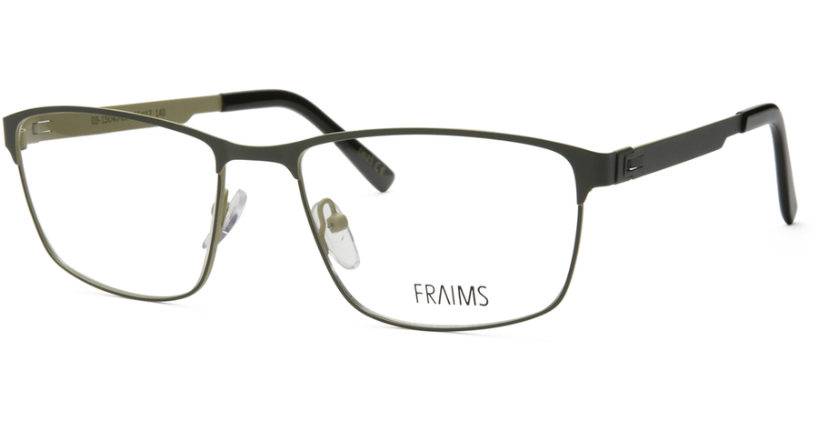 FRAIMS Brille Herren FRAIMS 03-15040-02 Justin, Dunkelgrün/Hellgrün Matt Ansicht 1